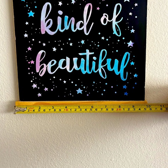 ☀️ 3 / $15 Sale ☀️ "Be your own kind of beautiful" wall hang. Sparkly ✨ - Picture 5 of 5